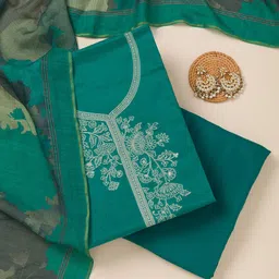 Koskii Art Silk Unstitched Dress Material-picture-10