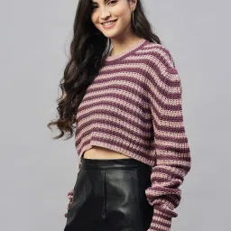Club York Pink Striped Sweater image 3