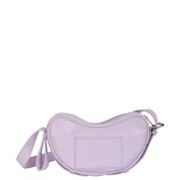 Ferroccio Fleur Lavender Solid Medium Sling Handbag image 3