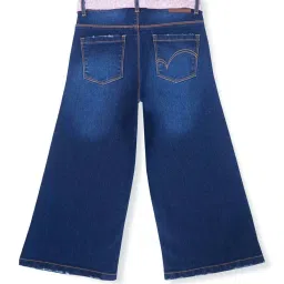 Gini & Jony Girls Navy Distressed Culottes image 3