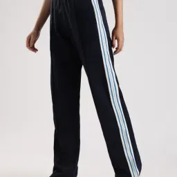 CALVIN KLEIN JEANS Dark Sapphire Striped Straight Fit Trackpant image 4