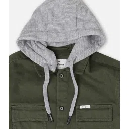 Pepe Jeans Kids Olive Solid Shirt image 3