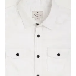 Pepe Jeans Kids White Solid Shirt image 3