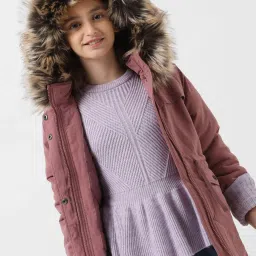 VERO MODA GIRL Brown Solid Full Sleeves Jacket image 3