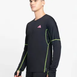 Adidas Black Regular Fit Printed Sports T-Shirt image 3