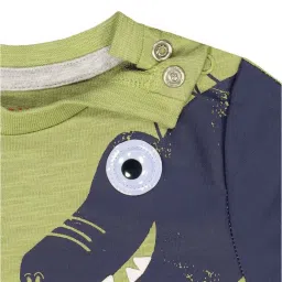 Mothercare Kids Green & Blue Cotton Printed T-Shirt image 3