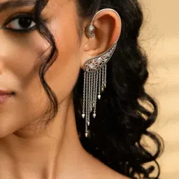 Shaya 925 Oxidized Silver Dhoom Dhaam Earrings-picture-19