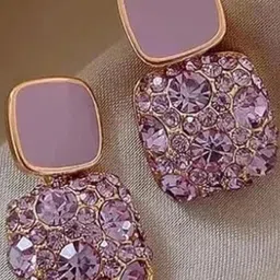 Silver Planets Women Brown Earrings-image-51