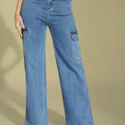 Life With Pockets Blue Solid Regular Fit Shorts-image-94