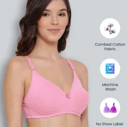 Lyra Pink Cotton Everyday Bra image 3