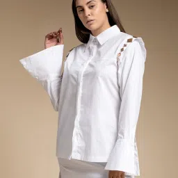 House of Manaa White Mirror Shirt image 3