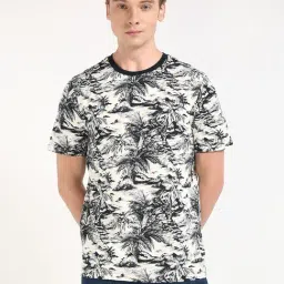 Tommy Hilfiger Ivory Petal & Desert Sky Cotton Regular Fit Printed T-Shirt-picture-10