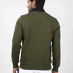 Numero Uno Olive Regular Fit Sweatshirt image 2