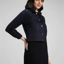 Forever 21 Navy Regular Fit Jacket image 3