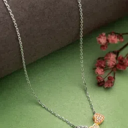 Silberry 92.5 Sterling Silver Triple Heart Necklace-picture-39