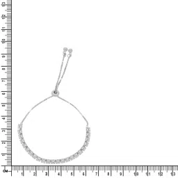 Anayra 92.5 Sterling Silver American Diamond Wrist Shine Diamond Tennis Bracelet for Women image 3