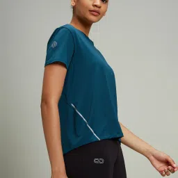 SILVERTRAQ Teal Relaxed Fit T-Shirt image 3