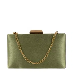 Enoki by Baggit Cujo Green Solid Clutch image 3