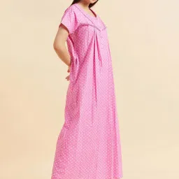 Sweet Dreams Pink Cotton Printed Night Gown image 3