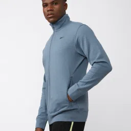 Reebok Blue Slim Fit Sports Jacket image 3
