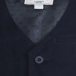 Pantaloons Baby Kids Navy Regular Fit Waistcoat image 3