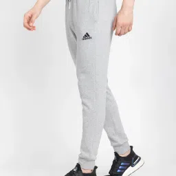 adidas Essentials Grey Melange Regular Fit Sports Joggers image 3