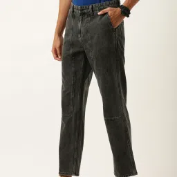 Bene Kleed Grey Lightly Washed Relaxed Fit Cotton Jeans image 3