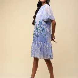 aarke Ritu Kumar Lilac Printed Shift Dress image 3