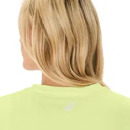 Asics Women's Huddle Yellow Training Core Stripe Graphic T-Shirt image 5