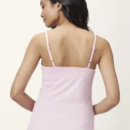 Dreamz by Pantaloons Pink & Black Cotton Camisoles - Pack Of 2 image 3