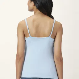 Dreamz by Pantaloons Sky Blue & Navy Cotton Camisoles - Pack Of 2 image 3