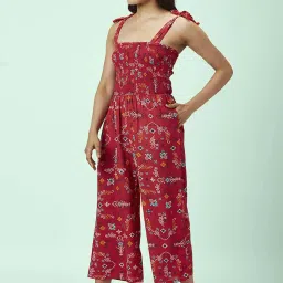 People by Pantaloons Red Printed Jumpsuit image 3