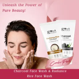 Globus Naturals Charcoal & Radiance Rice Face Wash Combo image 3