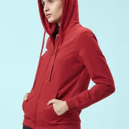 Ajile by Pantaloons Maroon Cotton Jacket image 3