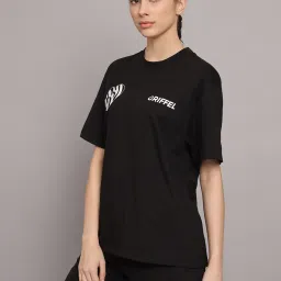 GRIFFEL Black Printed T-Shirt With Shorts image 3