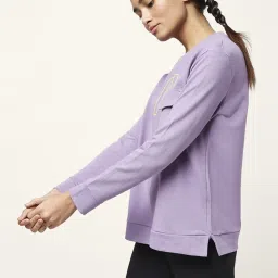 Ajile by Pantaloons Purple Cotton Printed Sweatshirt image 3