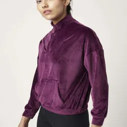 Ajile by Pantaloons Purple Cotton Jacket image 3
