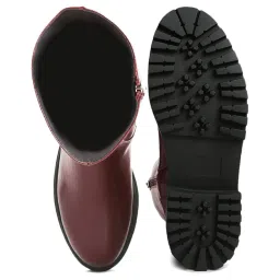 London Rag Women's Burgundy Casual Boots image 3