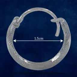 Taraash 92.5 Sterling Silver Engraved Hoop Earrings for Women image 3