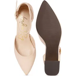 London Rag Women's Beige Ankle Strap Sandals image 3