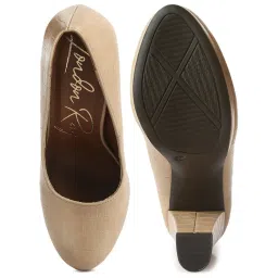 London Rag Women's Beige Casual Pumps image 3