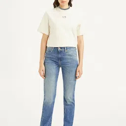 levi's Women's 724 Blue Straight Fit High Rise Jeans image 1