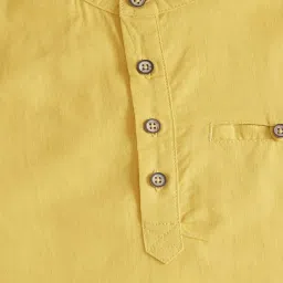 Pantaloons Baby Kids Yellow Cotton Regular Fit Full Sleeves Shirt image 3