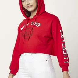 People by Pantaloons Red Printed Sweatshirt image 3