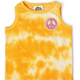 MiArcus Kids Yellow Printed Vest with Shorts image 3
