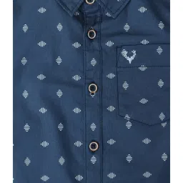 Allen Solly Junior Navy Printed Full Sleeves Shirt image 3