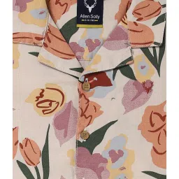 Allen Solly Junior Beige Floral Print Shirt image 3
