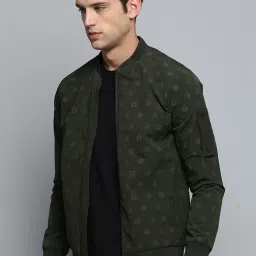 showoffff Showoff Olive Regular Fit Printed Bomber Jacket image 3