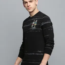 showoffff Showoff Black Cotton Regular Fit Printed Sweatshirt image 3
