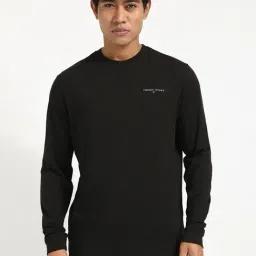 Tommy Hilfiger Black Cotton Slim Fit T-Shirt-picture-21